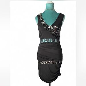 Wet Seal Black Dress with Sequin Accents